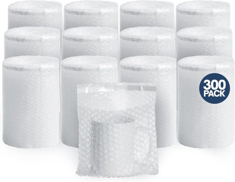 Alternium Self Seal Bubble Pouches - Bubble Bags for Packing, Packaging Filler for Moving - Cushioning Wrap for Fragile Items, Dish Packing Kit Shipping Supplies for Small Business (300pcs) 7.5x8 Inch - Image 1